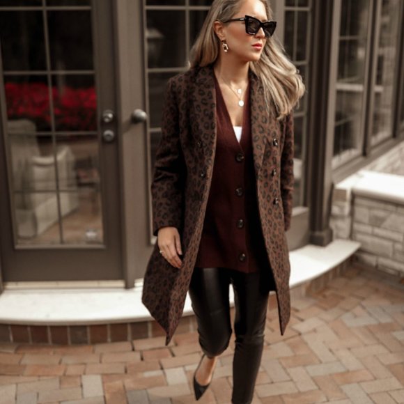 Ann Taylor Jackets & Blazers - NWT Ann Taylor Cheetah Print Double Breasted Chesterfield Coat Size: XXSP